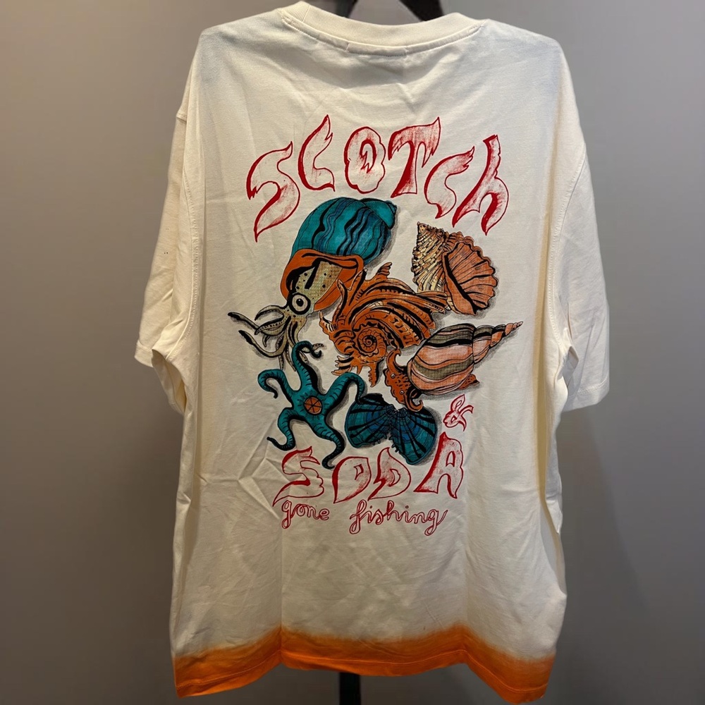 Scotch & Soda “Gone Fishing” Graphic Tee - Size XL
